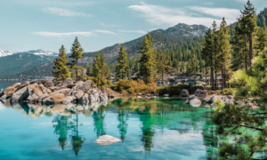 Lake and mountains