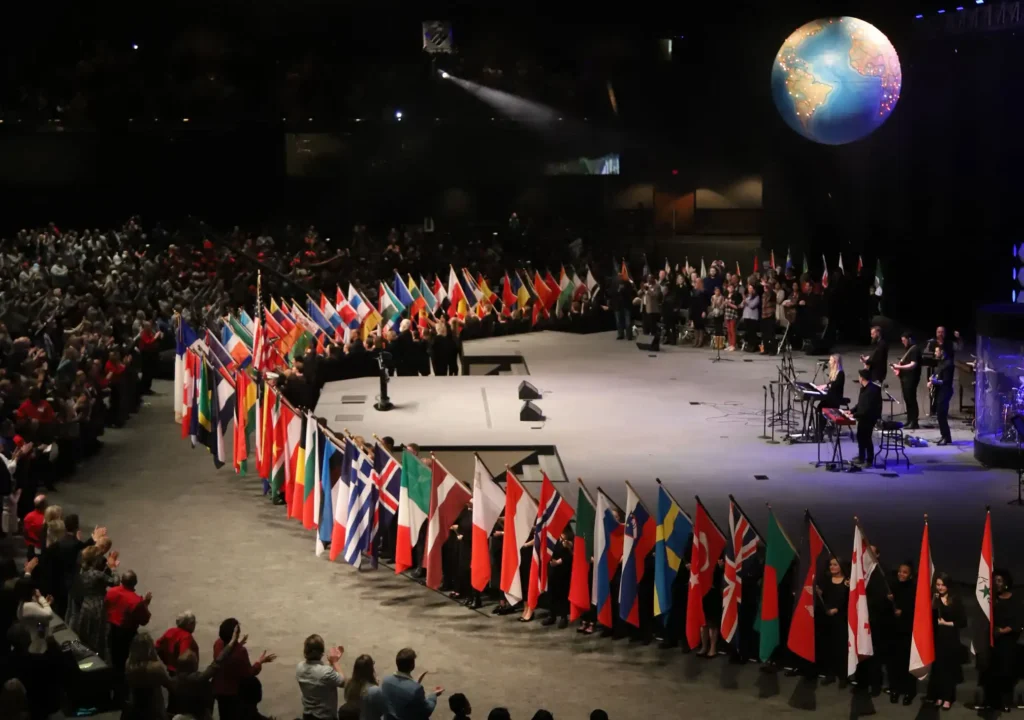 Flags of all nation at Rhema Bible Church