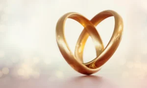Two Rings together forming a heart.