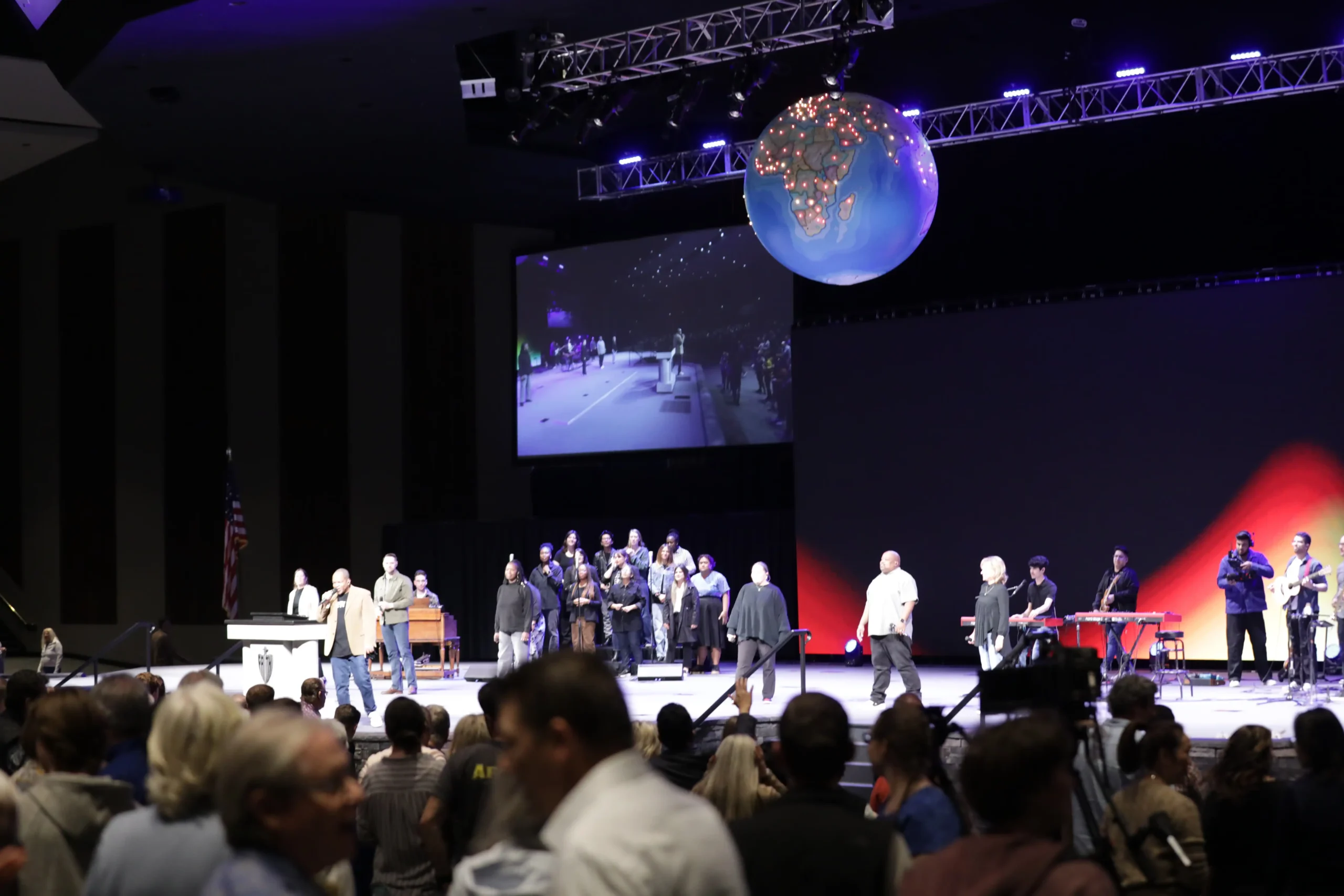 Rhema Bible Church with the globe